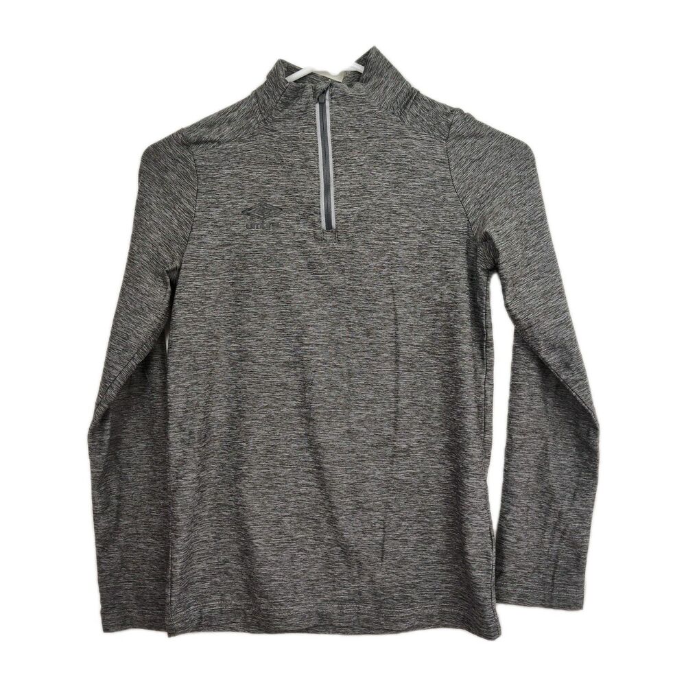 Umbro girl's youth 1/4-zip pullover sweatshirt,‎ L-G 12/14, gray, long sleeves